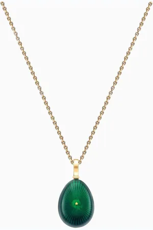 Faberge Starburst Egg Enamel Pendant in 18kt Gold