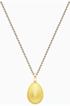 Faberge Starburst Egg Enamel Pendant in 18kt Gold