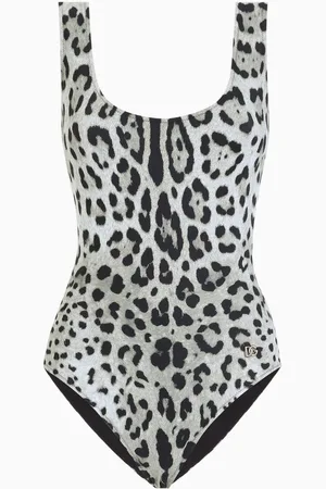 Dolce & Gabbana Leopard-print One-piece Racing Swimsuit