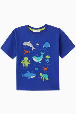 Purebaby Marine Life Relaxed T-shirt in Organic Cotton