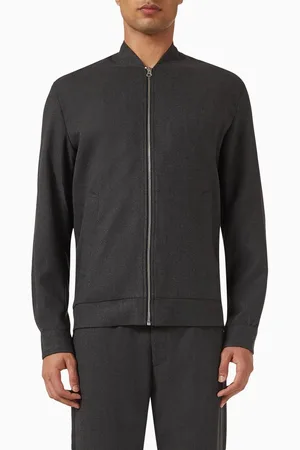 Les Deux Como Herringbone Bomber Jacket in Viscose-blend