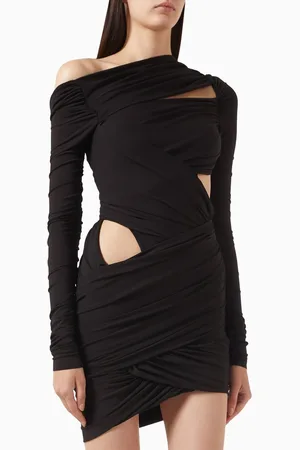 The Attico Cut-out Mini Dress in Jersey
