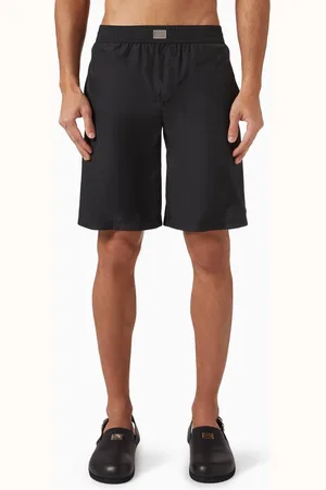 Dolce & Gabbana Long Logo Plaque Swim Shorts in Nylon