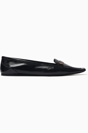 Saint Laurent Poppy Ballet Flats in Leather
