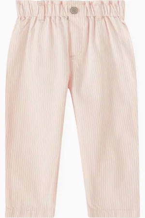 Tartine Et Chocolat Striped Paperbag Waist Pants in Cotton