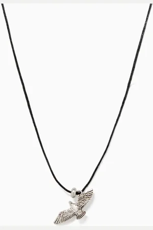 The Monotype Bird Amulet Necklace in Waxed Cord