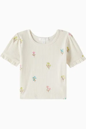 Purebaby Embroidered T-shirt in Organic Cotton