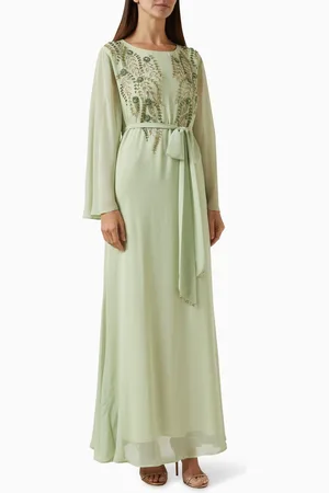 Eleganza Exclusive Embroidered Belted Kaftan