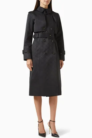 Elisabetta Franchi Trench Coat in Jacquard-fabric