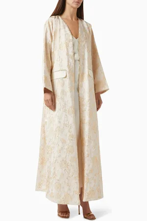 Elna Line Embellished Abaya in Jacquard