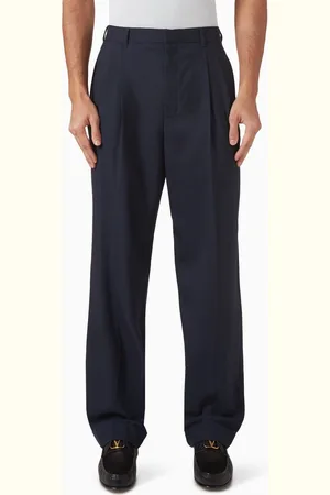 Casablanca Tailored Pleated Trousers in Virgin Wool