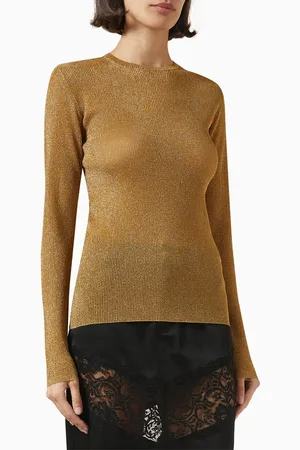BLUMARINE Crew Neck Sweater in Lurex