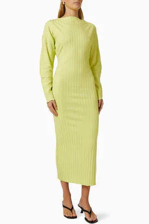 SIMON MILLER Zippie Midi Dress in Ribbed Micro Modal