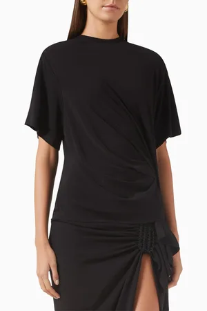 CHRISTOPHER ESBER Side-cowl Drape T-shirt in Viscose