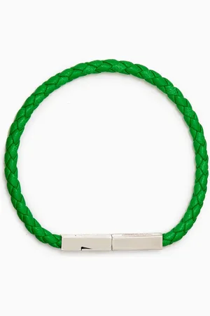 Bottega Veneta Braid Clasp Bracelet in Leather