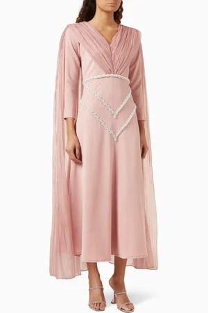 BYK Embroidered Cape Dress