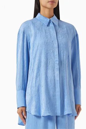 Significant Other Selene Oversized Shirt in Crinkle Satin