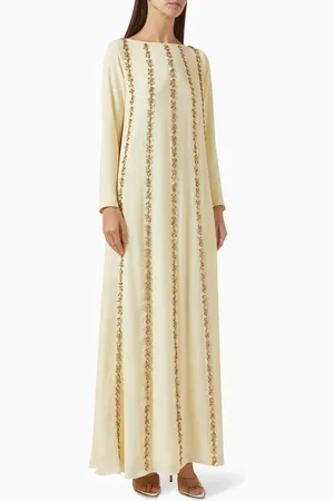 Amal Al Raisi Border Embellished Maxi Dress