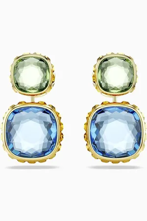 Swarovski Chroma Twist Earrings in Gold-tone Metal