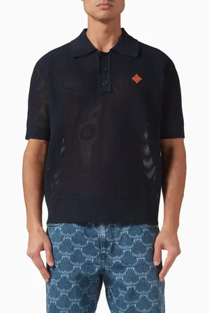 MCM Logo Polo Shirt in Crochet