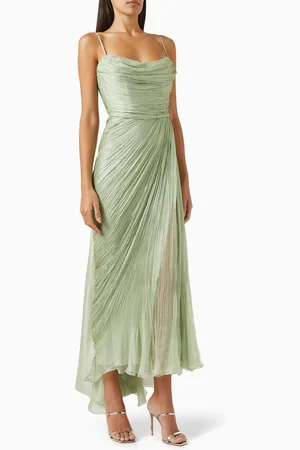 MARIA LUCIA HOHAN Regina Open-back Midi Dress in Silk