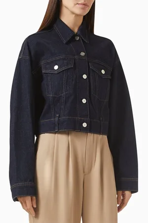 Reformation Jori Cropped Jacket in Denim