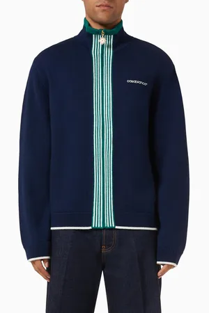 Casablanca Tennis Track Top in Merino Wool