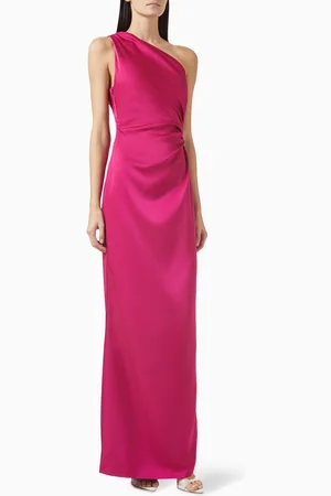 Elle Zeitoune Michela One-shoulder Gown in Satin