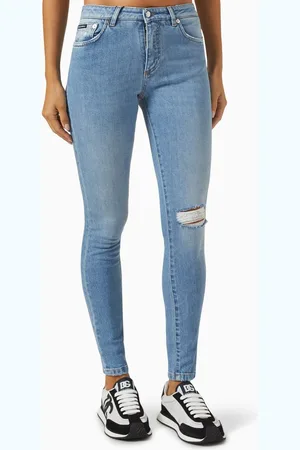 Dolce & Gabbana Distressed Skinny Jeans in Denim
