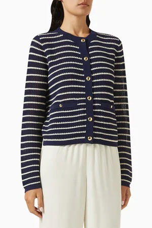 RAG&BONE Viola Striped Cardigan in Cotton Blend