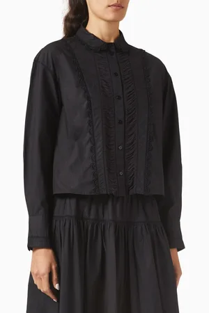 ULLA JOHNSON Samira Crochet-trim Blouse in Cotton