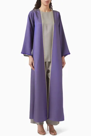SH COLLECTION Two-tone Abaya Set in Poly-silk