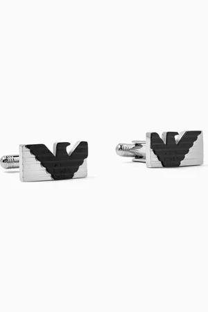 Emporio Armani Eagle Logo Cufflinks in Stainless Steel