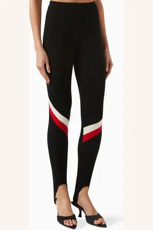 Izaak Azanei Striped Base Layer Stirrup Leggings in Wool-cashmere Blend