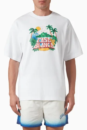 Casablanca Casa Beach Wave T-shirt in Cotton Jersey