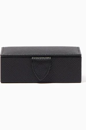 SMYTHSON Panama Mini Cufflink Box in Crossgrain Leather
