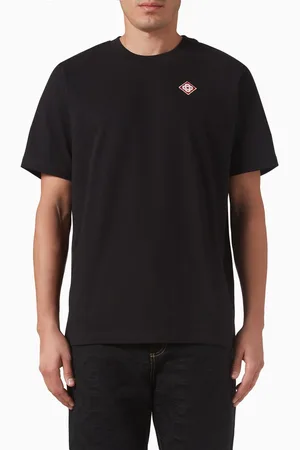 Casablanca Diamond Logo Patch T-shirt in Organic Cotton