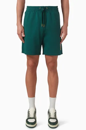 Casablanca Gothic Stacked Logo Shorts in Cotton Jersey
