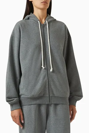 12 STOREEZ Relaxed-fit Front-zip Hoodie in French Terry