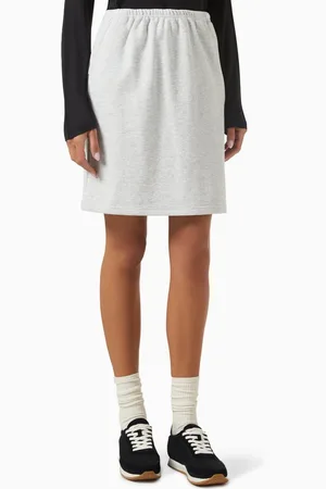 12 STOREEZ Drawstring Mini Skirt in French Terry
