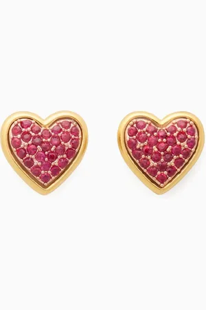 Kate Spade With All My Heart Pave Earrings in Gold-plated Metal