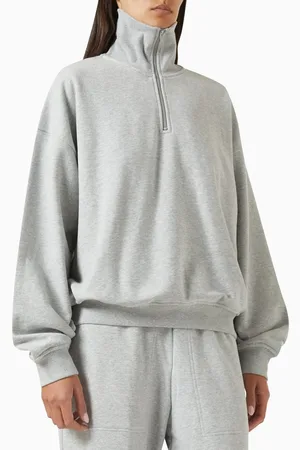 12 STOREEZ Relaxed-fit Half-zip Sweatshirt in French Terry