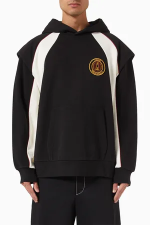 Moncler X Palm Angels Logo Hoodie in Cotton Fleece