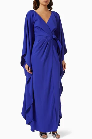 Avaro Figlio Waterfall Belted Maxi Dress