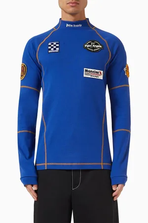 Moncler X Palm Angels Long-sleeved T-shirt in Ribbed Cotton