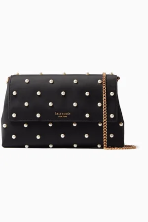 Kate Spade Grace Pearl-embellished Clutch Bag in Satin