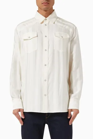 Golden Goose Striped Oversized Shirt in Viscose Blend