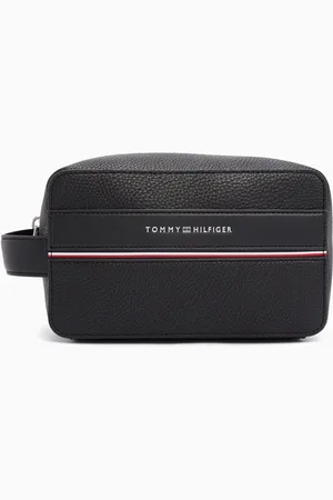 Tommy Hilfiger TH Corporate Logo Wash Bag in Faux Leather
