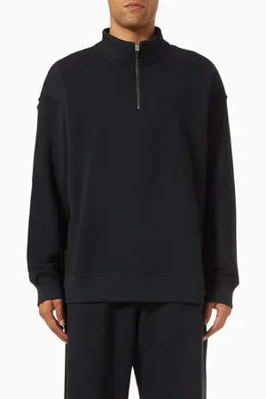 Nike Quarter-zip Sweatshirt in Cotton-wool Blend