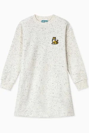 Kenzo Logo Embroidered Dress in Fleece
